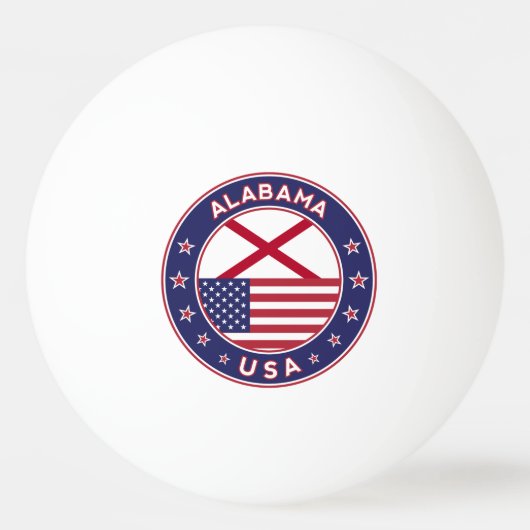 Alabama Tischtennisball (Vorderseite)