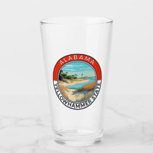Alabama Travel Art Abzeichen Glas