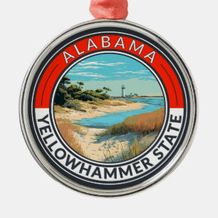 Alabama Travel Art Abzeichen Ornament Aus Metall