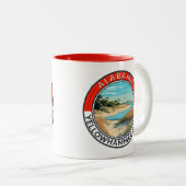 Alabama Travel Art Abzeichen Zweifarbige Tasse (VorderseiteRechts)