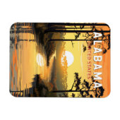 Alabama Travel Art Vintag Magnet (Horizontal)