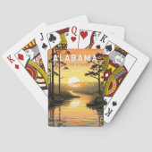Alabama Travel Art Vintag Spielkarten (Rückseite)