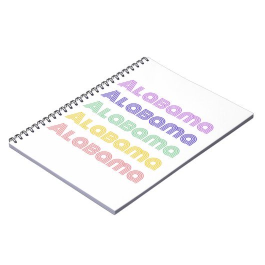 Alabama Typografie Notizblock (Linke Seite)