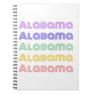 Alabama Typografie Notizblock