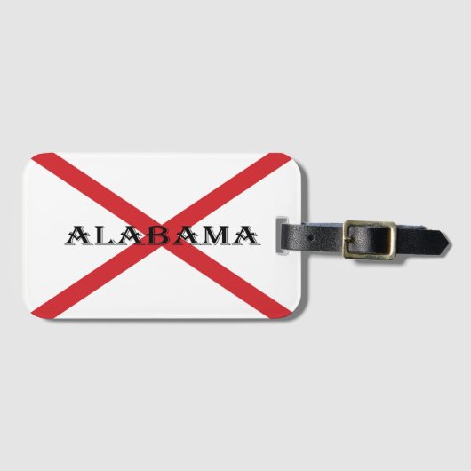 Alabama und Flag bc ltcnt Gepäckanhänger (Vorderseite (Horizontal))