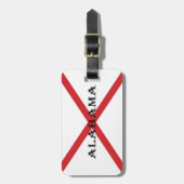 Alabama und Flag cd ltcnt Gepäckanhänger (Vorderseite vertikal)