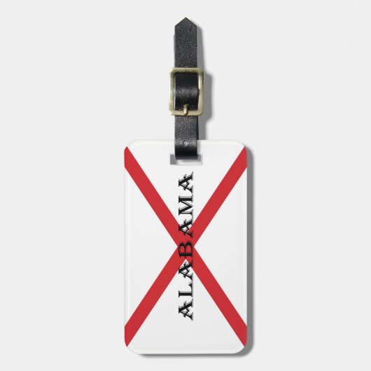 Alabama und Flag cd ltcnt Gepäckanhänger (Vorderseite vertikal)