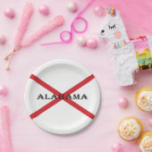 Alabama und Flag-Dokument Pappteller (Party)
