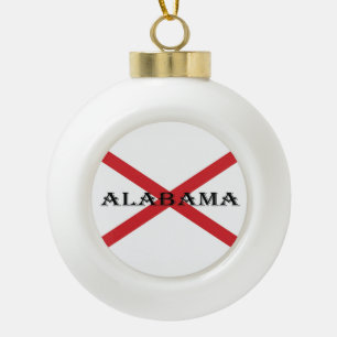 Alabama und Flag Keramik Ball Ornament