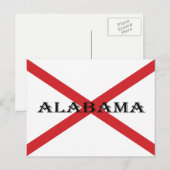 Alabama und Flag Postkarte (Vorne/Hinten)