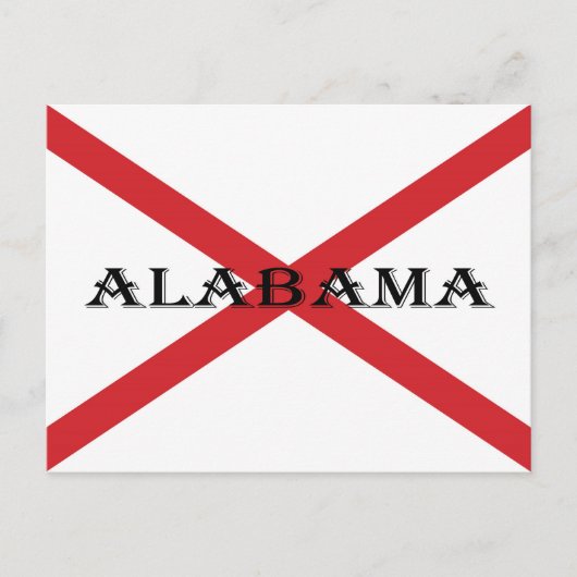 Alabama und Flag Postkarte (Vorderseite)