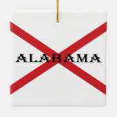 Alabama und Flag Square Ornament (Rückseite)