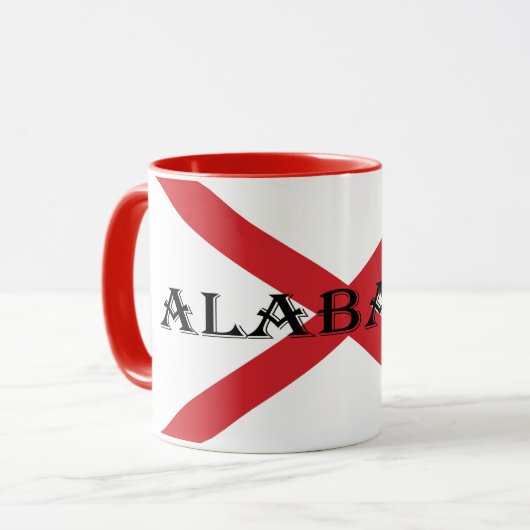 Alabama und Flag Tasse (Vorderseite Links)