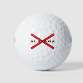 Alabama und Flag wu gbcnt Golfball (Vorderseite)