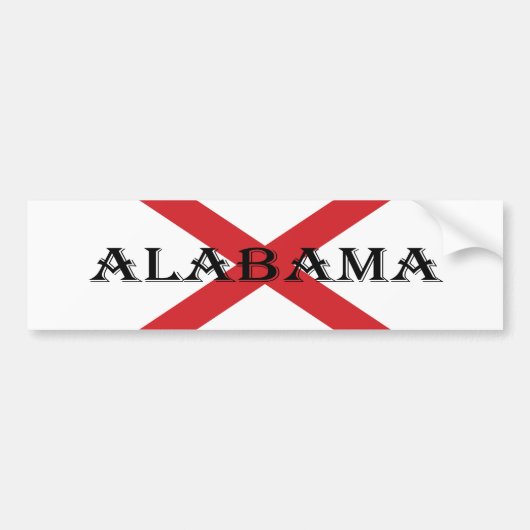 Alabama und Flaggen Autoaufkleber (Vorne)
