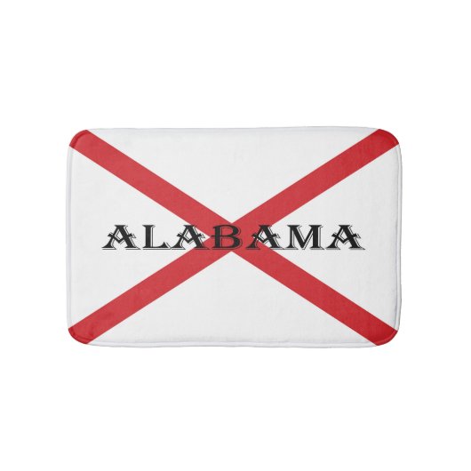 Alabama und Flaggen Badematte (Vorderseite)