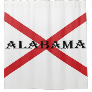 Alabama und Flaggen Duschvorhang