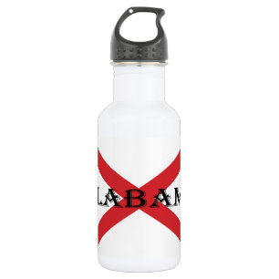 Alabama und Flaggen Edelstahlflasche