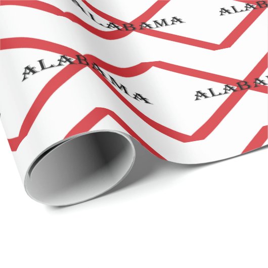Alabama und Flaggen Geschenkpapier (Rolleneckpunkt)