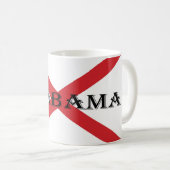Alabama und Flaggen Kaffeetasse (VorderseiteRechts)