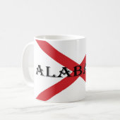 Alabama und Flaggen Kaffeetasse (Vorderseite Links)