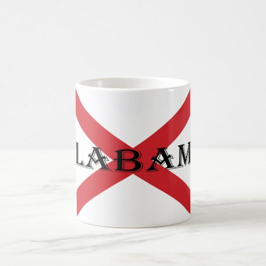 Alabama und Flaggen Kaffeetasse (Mittel)