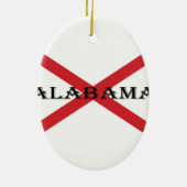 Alabama und Flaggen Keramik Ornament (Hinten)