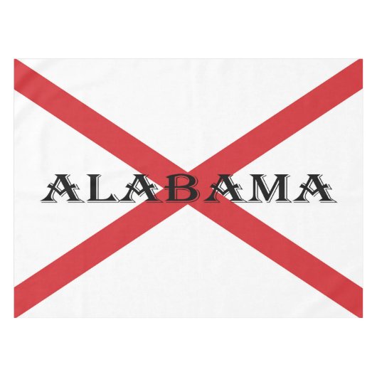 Alabama und Flaggen Tischdecke (Vorderseite (Horizontal))