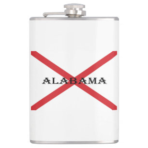 Alabama und Flaggenflagge Flachmann