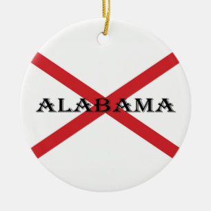 Alabama und Flaggenstaat Keramik Ornament