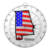 Alabama US Flagge Dartscheibe (vorne)