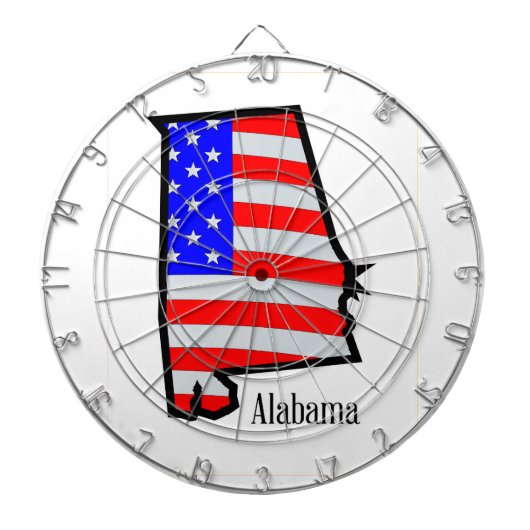 Alabama US Flagge Dartscheibe (vorne)
