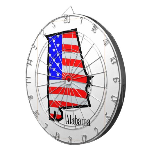 Alabama US Flagge Dartscheibe (Vorderseite rechts)