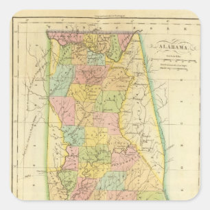 Alabama US Quadratischer Aufkleber