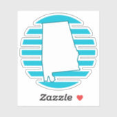 Alabama US Staat Kontur Retro Circle Blue Aufkleber (Blatt)