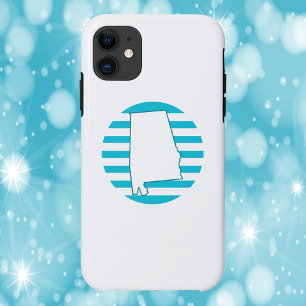 Alabama US Staat Kontur Retro Circle Blue Case-Mate iPhone Hülle