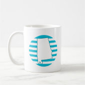 Alabama US Staat Kontur Retro Circle Blue Kaffeetasse (Links)