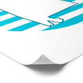 Alabama US Staat Kontur Retro Circle Blue Poster (Ecke)