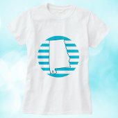 Alabama US Staat Retro Circle Blue T-Shirt