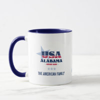 Alabama USA 1819 Blue Star Personalized Mug