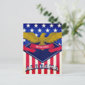 Alabama USA Flag Postkarte (Stehend Vorderseite)