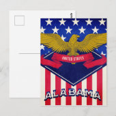 Alabama USA Flag Postkarte (Vorne/Hinten)