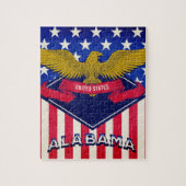 Alabama USA Flag Puzzle (Vertikal)