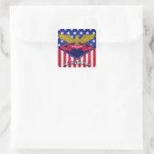 Alabama USA Flag Quadratischer Aufkleber (Tasche)