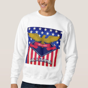 Alabama USA Flag Sweatshirt