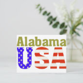 Alabama USA! Postkarte (Stehend Vorderseite)