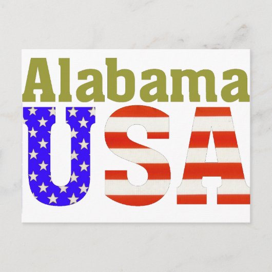 Alabama USA! Postkarte (Vorderseite)