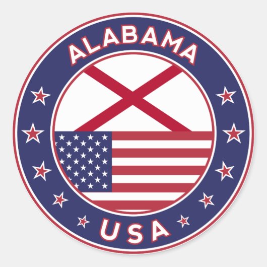 Alabama, USA Staaten, Alabama Aufkleber (Vorderseite)