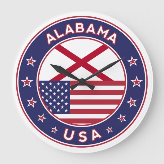 Alabama, USA Staaten, Alabama Große Wanduhr (Vorderseite)