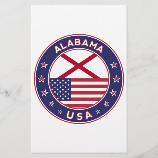 Alabama, USA Staaten, Alabama T - Shirt, Alabama Briefpapier (Vorderseite)